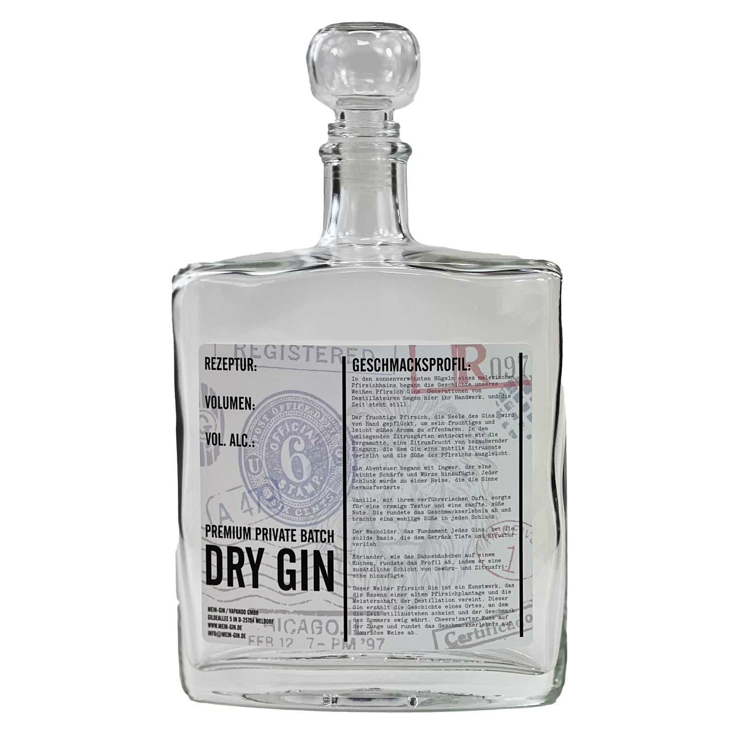 Mein Gin nach eigener Rezeptur 500ml