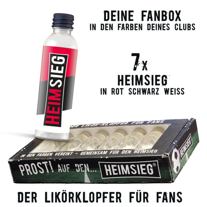 Heimsieg - 7er Fan-Box -Rot-Schwarz-Weiss