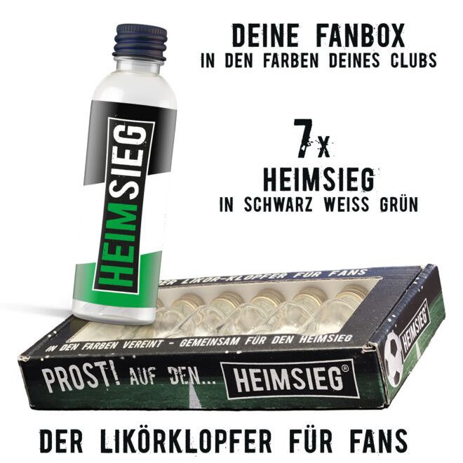 Heimsieg - 7er Fan-Box -Schwarz-Weiss-Grün